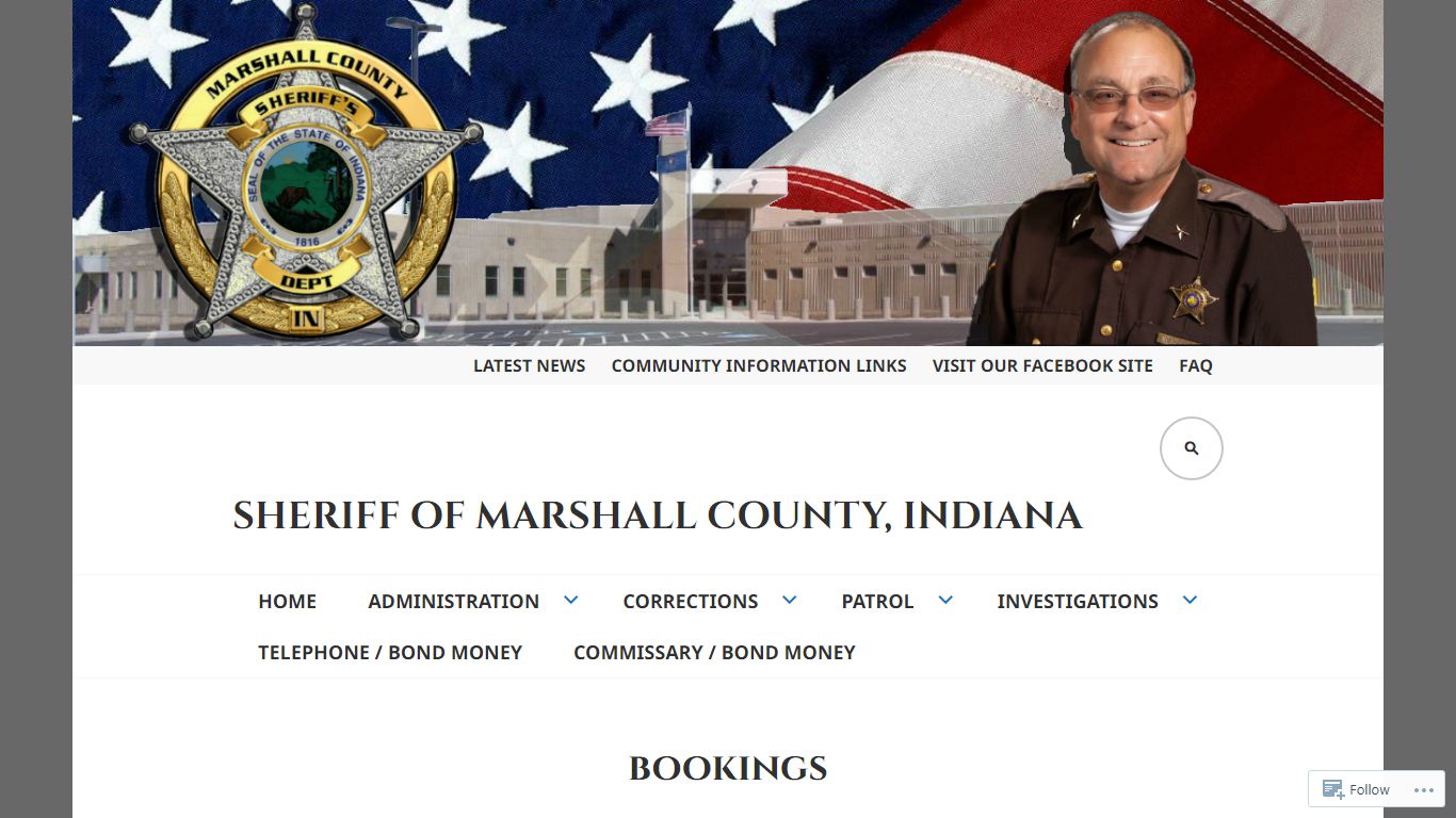 bookings – Sheriff of Marshall County, Indiana